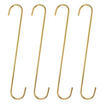 4 pc S Hooks S-shaped Hanging Hooks High Manganese Steel S Hanger Storage Tool for Kitchen Bathroom