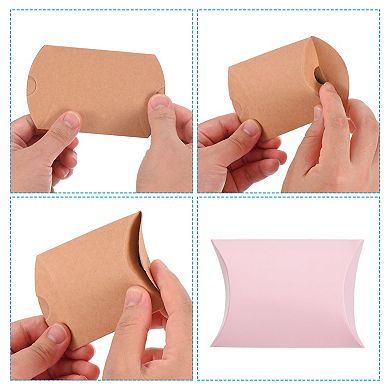 Pillow Boxes, 100 Pcs Wedding Gift Boxes Paper Box 3.5x2.6 Inch for Gift Wrap Wedding Parties