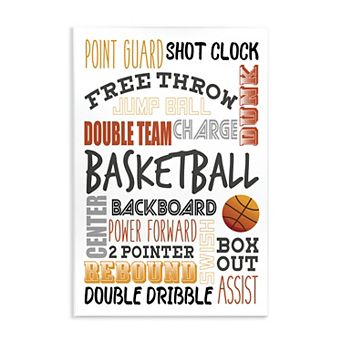 Stupell Home Decor Basketball Game Terms Plaque Wall Art