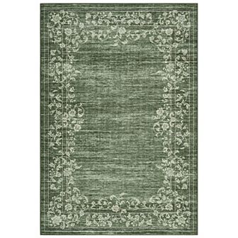 Garvee Modern Solid Color Floral Area Rug Machine Washable Stain Resistant for Bedroom Kitchen