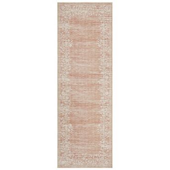 Garvee Modern Solid Color Floral Area Rug Machine Washable Stain Resistant for Bedroom Kitchen