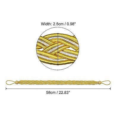 4Pcs 23" Curtain Tiebacks Braided Drapery Holdback Holder