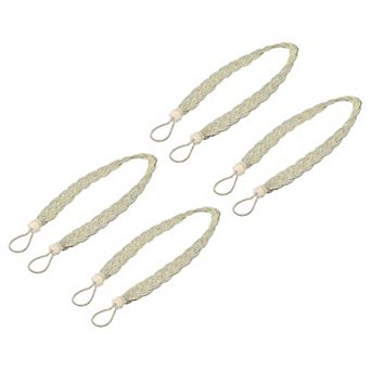 4 pc 23" Curtain Tiebacks Braided Drapery Holdback Holder