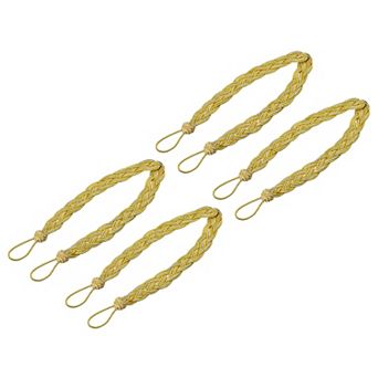 4 pc 23" Curtain Tiebacks Braided Drapery Holdback Holder
