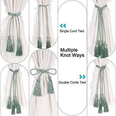 2Pcs Tassel Curtain Tiebacks, Curtain Holdbacks with Tassel for Home