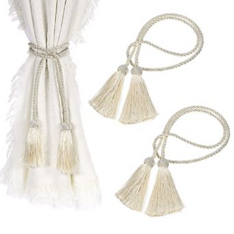 2 pc Tassel Curtain Tiebacks, Curtain Holdbacks with Tassel for Home