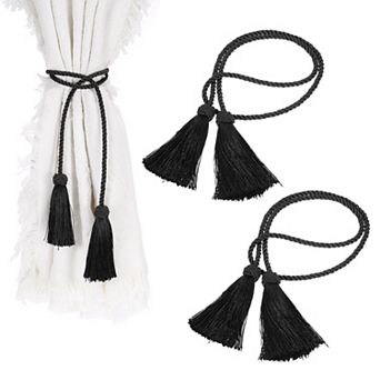 2 pc Tassel Curtain Tiebacks, Curtain Holdbacks with Tassel for Home