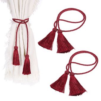 2 pc Tassel Curtain Tiebacks, Curtain Holdbacks with Tassel for Home