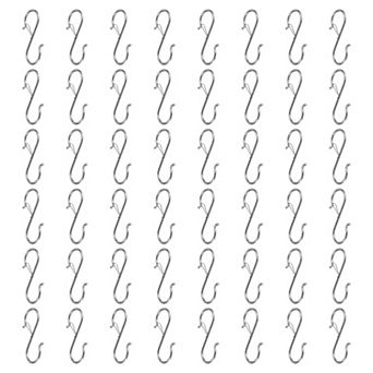 48 pc S Hooks 3.5 Inch S-shaped Hook Hanger with Safety Buckle for Hanging Plants Kitchen Utensil