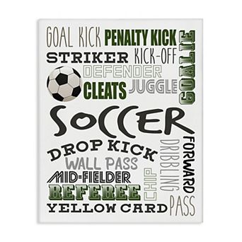 Stupell Home Decor Soccer Game Terms Canvas Wall Art