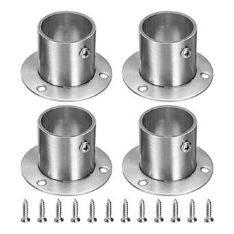 4 pc Stainless Steel Closet Rod Brackets