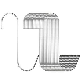 20 pc 6" Hooks Butcher Hook S-Shaped Meat Processing Hooks for Hanging Smoking Grilling Beef Rib BBQ