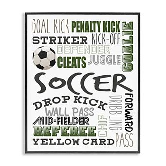 Stupell Home Decor Soccer Team Game Framed Wall Art