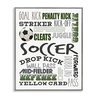 Stupell Home Decor Soccer Team Game Framed Wall Art