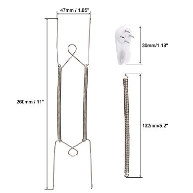 9 Pieces Plate Hanger, Stainless Steel Invisible Wall Plate Hangers with 9Pcs Wall Hooks