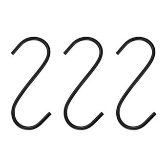 3 pc S Hooks S-shaped Hanging Hooks High Manganese Steel S Hanger for Kitchen Garden Bathroom