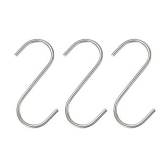 3 pc S Hooks S-shaped Hanging Hooks High Manganese Steel S Hanger for Kitchen Garden Bathroom