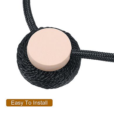Curtain Tieback, 4 Pack Polyester Hand Woven Rope Magnetic Design