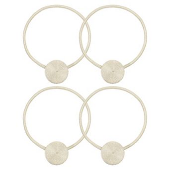 Curtain Tieback, 4 Pack Polyester Hand Woven Rope Magnetic Design