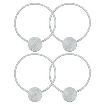 Curtain Tieback, 4 Pack Polyester Hand Woven Rope Magnetic Design