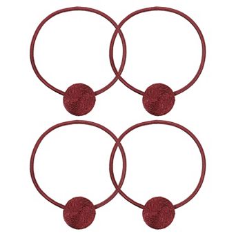 Curtain Tieback, 4 Pack Polyester Hand Woven Rope Magnetic Design