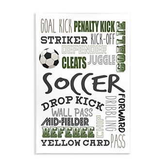 Stupell Home Decor Soccer Terms Plaque Wall Art
