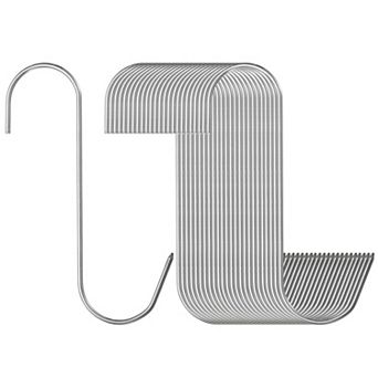 24 pc 6" Hooks Butcher Hook S-Shaped Meat Processing Hooks for Hanging Smoking Grilling Beef Rib BBQ