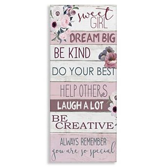 Stupell Home Decor Sweet Girl Canvas Wall Art