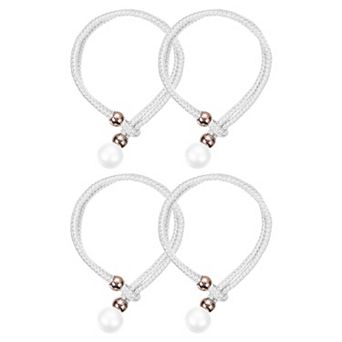 Curtain Tieback, 4 Pack Polyester Hand Woven Decorative Rope Curtain Holdback for Bedroom