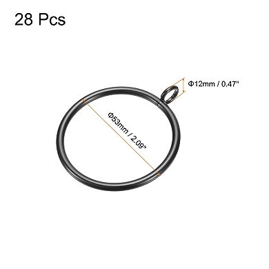 28 PCS Curtain Rod Rings Hanging Ring 1.8-Inch