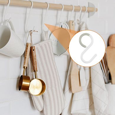 9pcs S Hooks 2.4" Hanging S Shaped Hooks Small S Hanger Closet Rod Hooks for Hanging Kitchen Utensil
