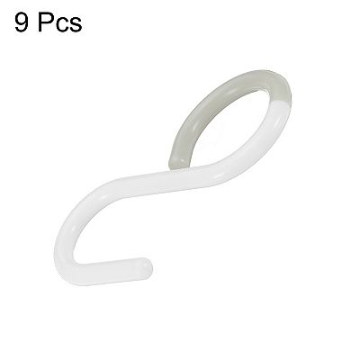 9pcs S Hooks 2.4" Hanging S Shaped Hooks Small S Hanger Closet Rod Hooks for Hanging Kitchen Utensil