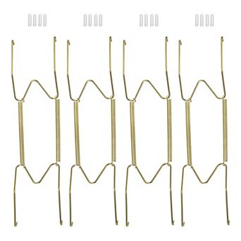 4 pc Plate Hanger, W Type Stainless Steel Invisible Wall Plate Hangers for Decorative Plates