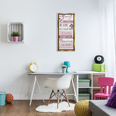 Stupell Home Decor Sweet Girl Framed Canvas Wall Art