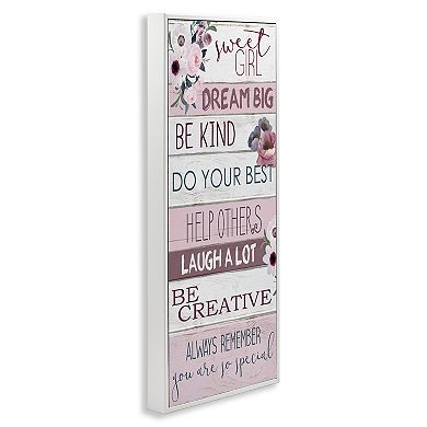 Stupell Home Decor Sweet Girl Framed Wall Art