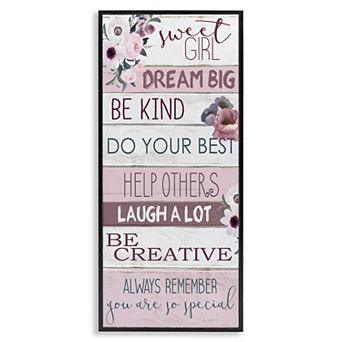 Stupell Home Decor Sweet Girl Framed Wall Art