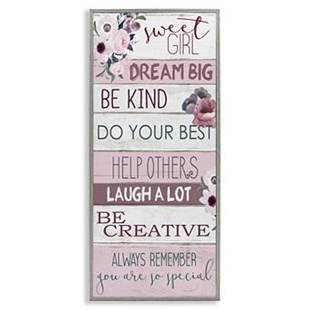 Stupell Home Decor Sweet Girl Framed Wall Art