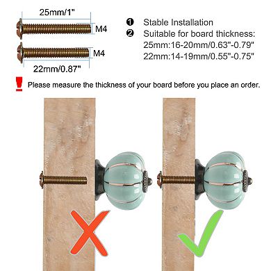 Ceramic Vintage Knob Drawer Dresser Pumpkin Handle Cupboard Wardrobe 10pcs