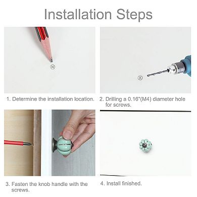 Ceramic Vintage Knob Drawer Dresser Pumpkin Handle Cupboard Wardrobe 10pcs