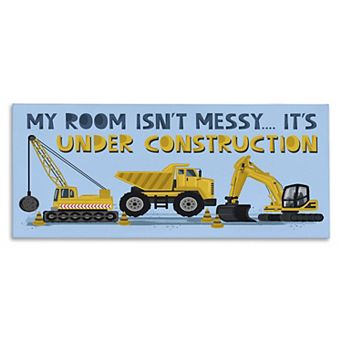 Stupell Home Decor Construction Vehicles Canvas Wall Art