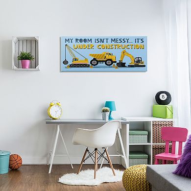 Stupell Home Decor Construction Vehicles Canvas Wall Art