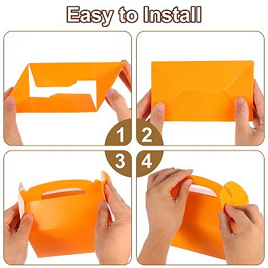 24pcs 6"x4"x3" Gable Boxes with Handles Party Favor Boxes Welcome Boxes Treat Boxes