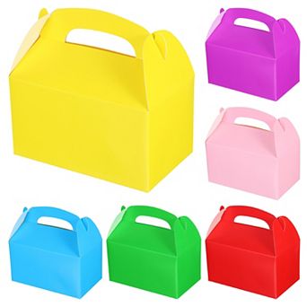 24 pc 6"x4"x3" Gable Boxes with Handles Party Favor Boxes Welcome Boxes Treat Boxes