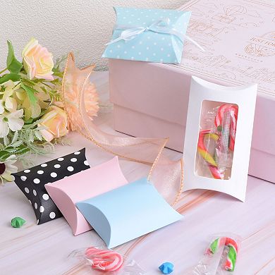 Pillow Boxes, 50 Pcs Wedding Gift Boxes Paper Box 3.5x2.6 Inch for Gift Wrap Wedding Parties