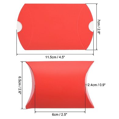 Pillow Boxes, 50 Pcs Wedding Gift Boxes Paper Box 3.5x2.6 Inch for Gift Wrap Wedding Parties