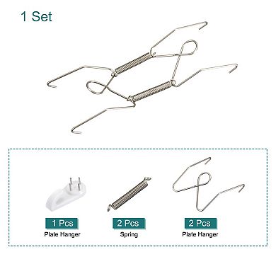 Plate Hanger, Stainless Steel Invisible Wall Plate Hangers with Hook and Tip Protector
