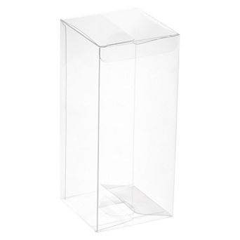 Plastic Retail Boxes 2.8"x2.8"x6.3" Gift Box with Protecting Film for Party Wrapping 20 pc