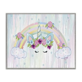 Stupell Home Decor Unicorn Eyes Framed Wall Art
