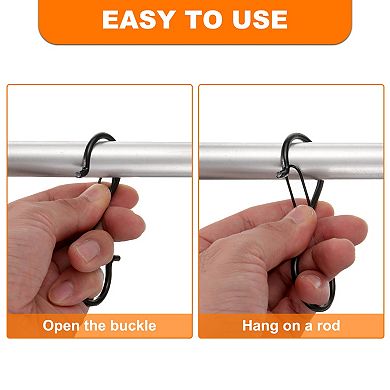 8pcs S Hooks S-shaped Metal Hook Hanger with Safety Buckle for Hanging Plants Clothes