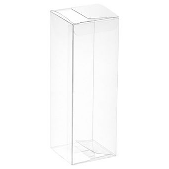 Plastic Retail Boxes 2"x2"x5.9" Gift Box with Protecting Film for Party Wrapping 20 pc